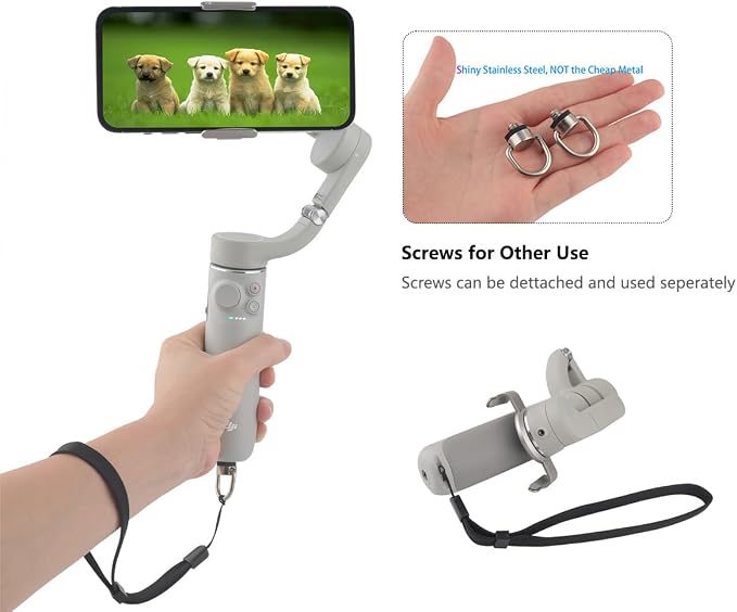Camera Wrist Strap with 1/4-20 Screw for Insta360 X5, X4 Air, X4, X3, Selfie Sticks, Wristband for DJI osmo pocket 3 (2 PCS) - Image 4
