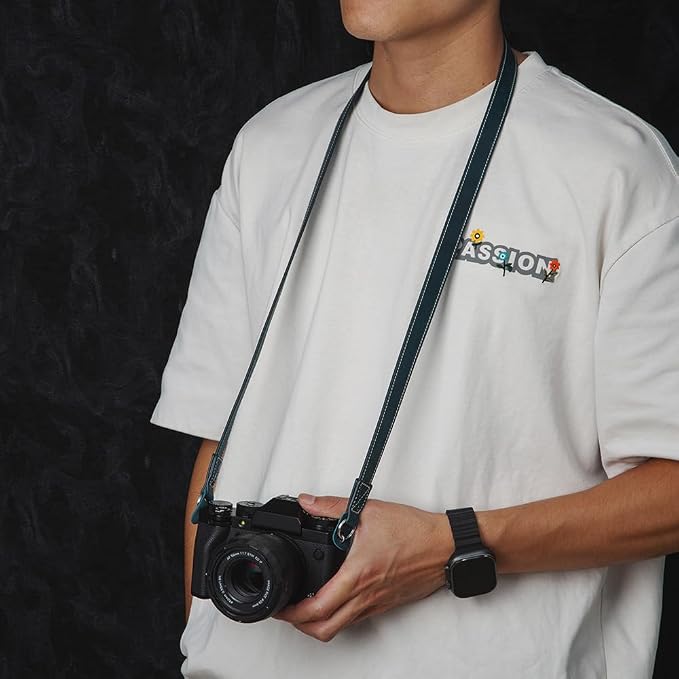 Vintage Minimalist Genuine Leather Camera Strap Crazy Horse Leather Shoulder Strap For DSLR For Fuji For Nikon For LEICA - Image 5