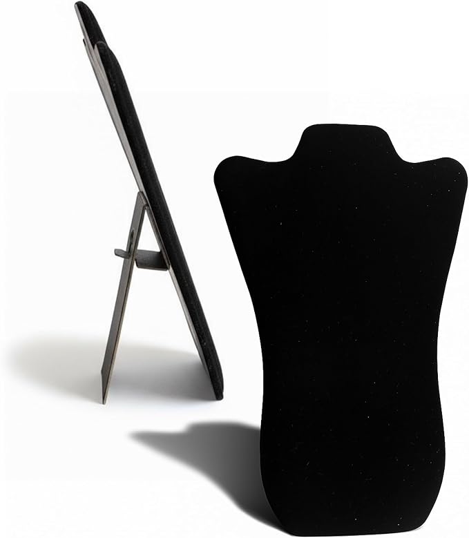RJ Displays Jewelry Display for Vendors, Black Velvet Necklace Display Stand Holder, Jewelry Stand Necklace Holder for Vendors. Jewelry Display Stand 14” H. by RJ+Displays