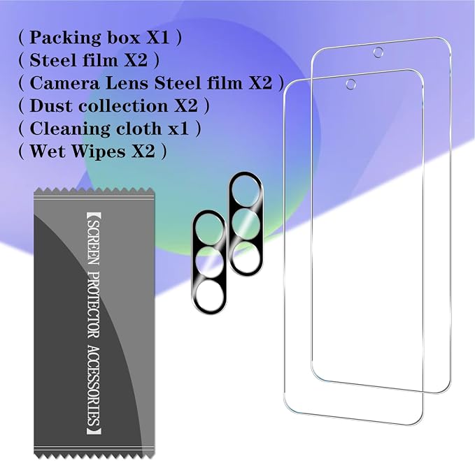 BIGFACE Galaxy A36 Tempered Glass Screen Protector + Camera Lens Protector [2 + 2 Pack][Case Friendly][Anti-Scratch][Ultrasonic Fingerprint Unlock] HD Protective Film for Samsung Galaxy A36 - Image 7