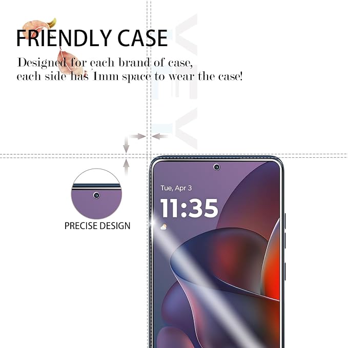 Moto G Stylus 5G 2025/2026 Tempered Glass Screen & Lens Protector 2+2 Pack | [3D Glass] [Anti-Glare] [Bubble-Free] - Image 4