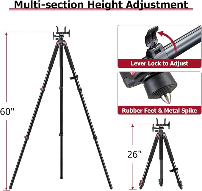 Trakiom Clamping Tripod Rest Aluminum Frame with Integrated Clamp Head - Image 4