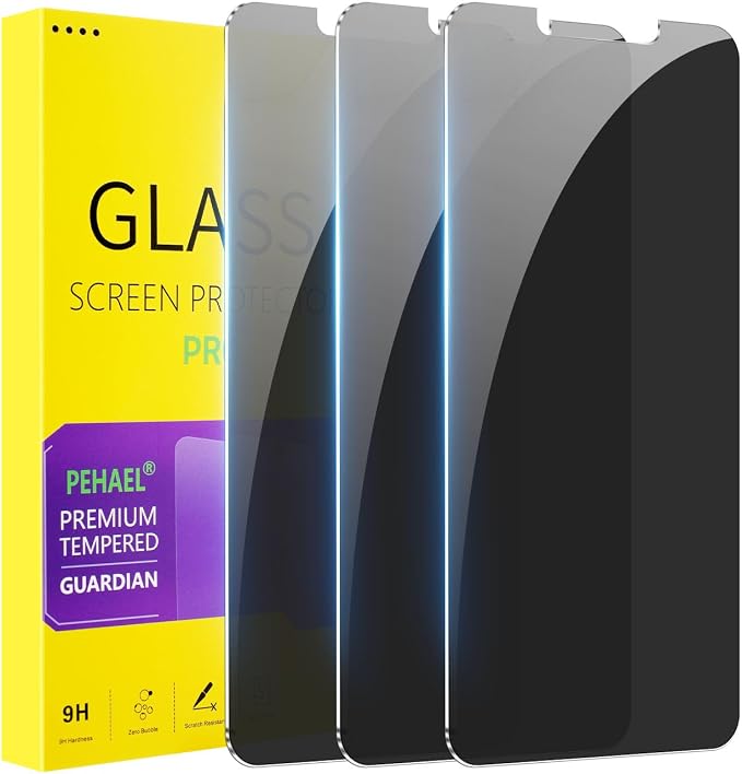 PEHAEL for iPhone 11/iPhone XR Privacy Screen Protector | 3 Pack, Installation kits, Anti-Spy Private, Anti-Scratch, 9H Tempered Glass, Case Friendly, [6.1 inch] by PEHAEL