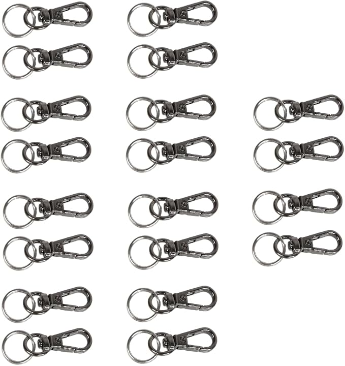 Foto&Tech Small Quick Release Adapter Clip for Camera with Round Lugs for Camera Strap, 33lb Breaking Force (10 Set, Gray) by FOTO%26TECH