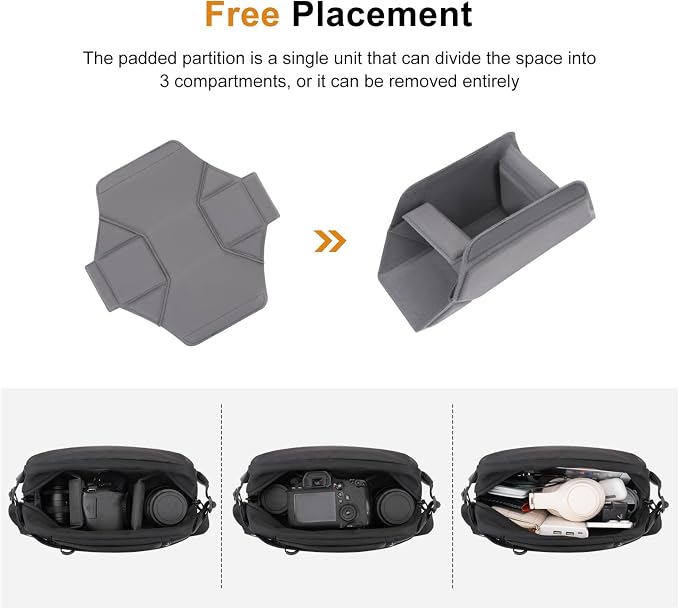 MOSISO Camera Bag Camera Photographers Bag, Shoulder Photography Bag, Black | DSLR/SLR/Mirrorless Waterproof Padded Camera Case with Flap Pocket Compatible with Canon/Nikon/Sony/Fuji, Black - Image 3