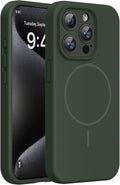 Miracase Magnetic for iPhone 15 Pro Case, Silicone, Soft Microfiber Lining by Miracase