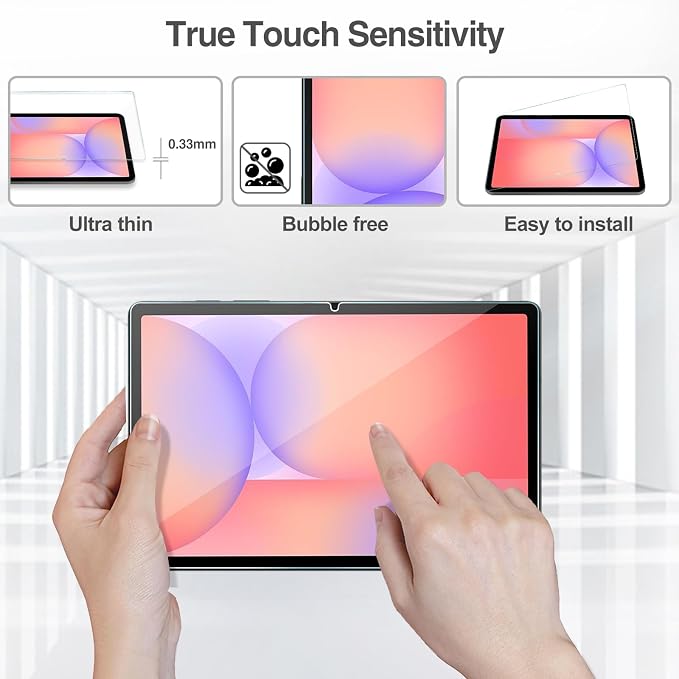 ProCase 2 Pack Screen + 3 Camera Lens Protector for Galaxy Tab S9/10 FE | for Galaxy Tab S10 Lite 5G 10.9"/Tab S10 FE 2025 / Tab S9 FE G WiFi 2023, Tempered Glass Film Guard Compatible with S Pen - Image 6