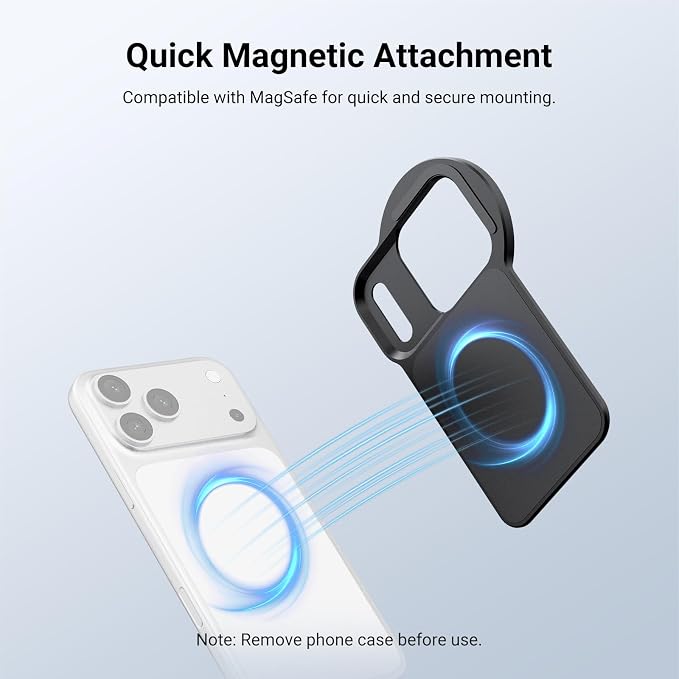 NEEWER 6.3" Magnetic Phone Lens Filter Mount Adapter Backplate Accessories with 67mm Variable Neutral Density Filter (ND 2-32) Compatible with MagSafe iPhone 12/13/14/15/16/17 & Pro Versions - Image 3