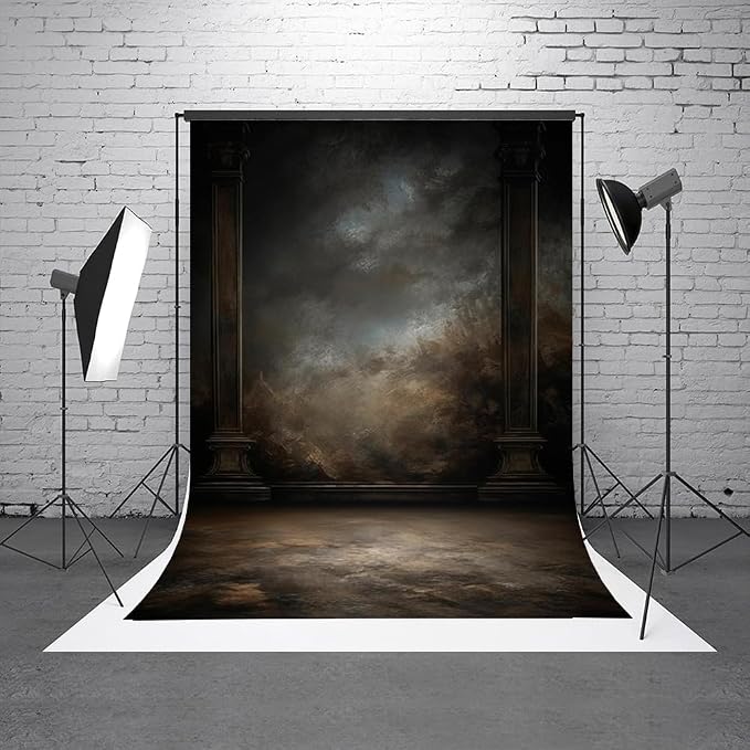6x9ft Dark Vintage Photography Backdrops Portrait Photo Backdrop Wedding Bridal Show Birthday Background for Studio Props - Image 3