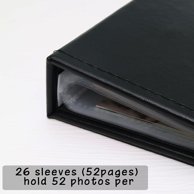 Small Photo Album 5x7 52 Pockets Leather Cover Picture Book Holds 5x7 Photos for Wedding, Baby, Family, Graduation - Image 2