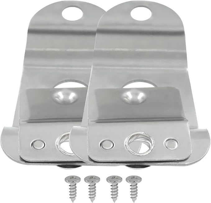 2Pcs Metal Microphone Holders | Durable, CB Mic Hanger Clip, Hook with Screws, For Kenwood Mobile Radio - Image 2