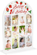 My First Year Photo Board Baby Milestone Signs One Year of Baby Photo Board, Best Babies Keepsake 10x14 Inches Acrylic Sign Decor Fits 2" x 3" Photo A03 by WelcometoMgfyfghj