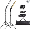 Battery Powered Photography Light Outdoor Portable Handheld Wand | LED Video Light Stick Dimmable 2800K-5500K Photo Studio Light Kit with NP-F550 Li-ion Battery and Stand for Portrait, YouTube by GSKAIWEN