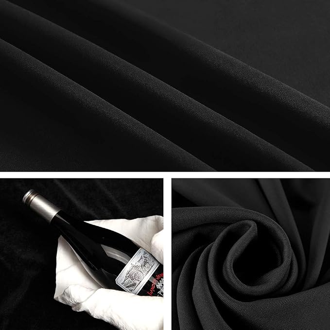 CPLIRIS 5x7ft Black Backdrop Background for Photography, High Density Polyester Fabric Black Photo Backdrop Curtain for Portrait Photoshoot - Image 2