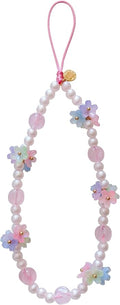 Drawwind Phone Charm Beaded Wristlet Strap Universal Cell Phone Lanyard Cute Bracelet Wrist Strap Beaded Chain String Handmade Accessories for Case Camera Bags (Flower Girl) by Drawwind