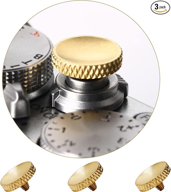 Camera Shutter Button(3 Pack Glod), Upscale Soft Shutter Release Button by Panzong