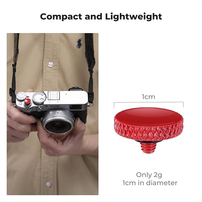 K&F CONCEPT Camera Shutter Button 3 PCS Red Quick Release Button Compatible with Fuji X-T5 X-T4 X-T30 X100VI X100V X-E4, Sony RX1RIII RX10VI RX10III RX100VII, Lei ca Q3 M10 M11, Compatible with Ni kon DF F3 - Image 7