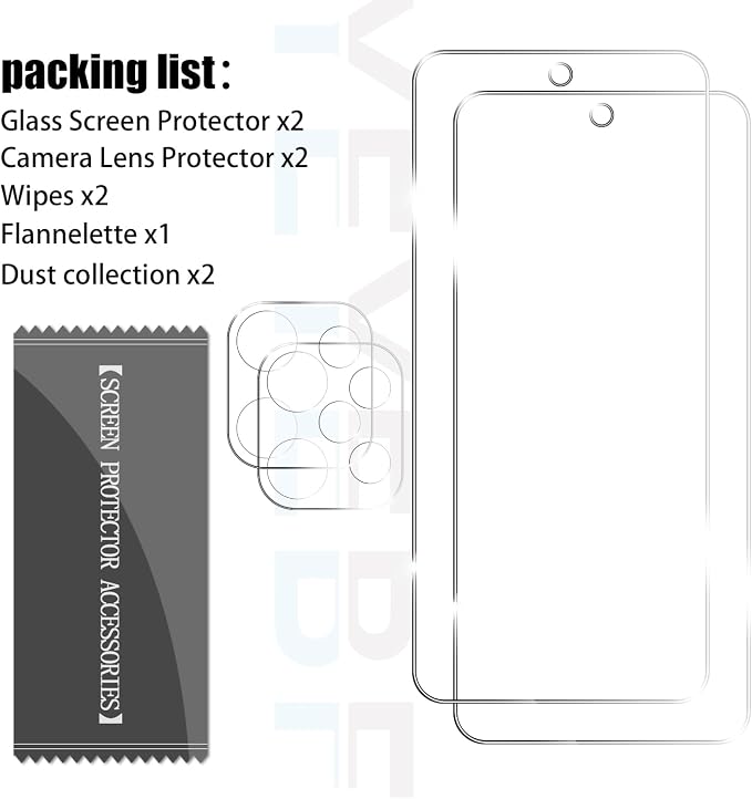 Moto G Power 5G 2025/2026 Tempered Glass Screen & Lens Protector 2+2 Pack | [3D Glass] [Anti-Glare] [Bubble-Free] - Image 7