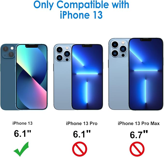 JETech Screen Protector for iPhone 13, 2+2 Pack | with Camera Lens Protector, HD Clear Tempered Glass, Anti-Scratch Protection, Easy Installation Tool - Image 2