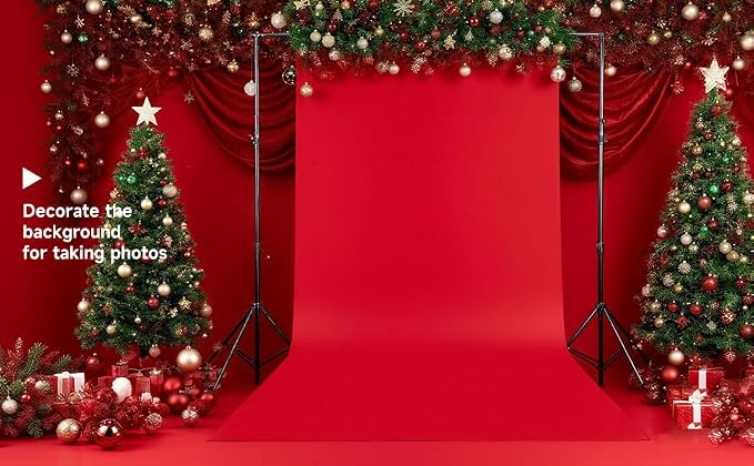 YSKE-Seamless Red Paper Backdrop Roll for Photography, Photo Background, and Photoshoot Cover–Roll of Paper with Backdrop Cover for Background Stand,Thick Anti-Wrinkle Matte(53''x16.4' Scarlet) - Image 9