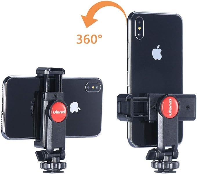 ULANZI ST-06S Camera Hot Shoe Phone Holder Flexible Phone Tripod Mount Adapter w Double Cold Shoe Mount for Microphone LED Light, DJI Ronin SC iPhone Samsung Canon Nikon DSLR Photography | Adapter w Double Cold Shoe Mount for Microphone LED Light, DJI ... - Image 7