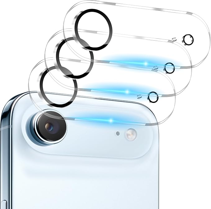Dengduoduo 3 Pack Camera Lens Protector for iPhone Air, Tempered Glass Lens Cover, Ultra HD, 9H Hardness, Anti-Scratch, Case Friendly [No Affect on Night Shots] by Dengduoduo