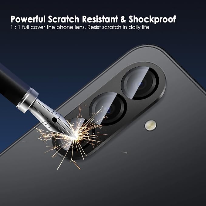 Camera Lens Protector for Samsung Galaxy A17, Black | AR+AF, 9H Tempered Glass, Individual Metal Ring, Anti Glare, Fall Protection, Camera Screen Cover - Image 2