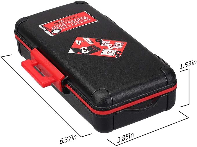 LENSGO Camera Battery Memory Card Case, Memory Card Hard Protector Case Water-Resistant Anti-Shock Storage Box for 3 Camera Batteries 3 XQD or 3 CF Cards 6 SD Cards (Red) - Image 8