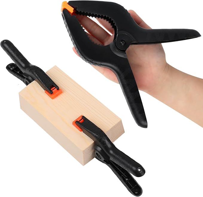 2 Pack Spring Clamps, 8.5inch Plastic Clips, Small Backdrop Clips, Clamps Heavy Duty, Spring Clips for Crafts, Backdrop Stand, Woodworking, Photography Studios (Black) - Image 6