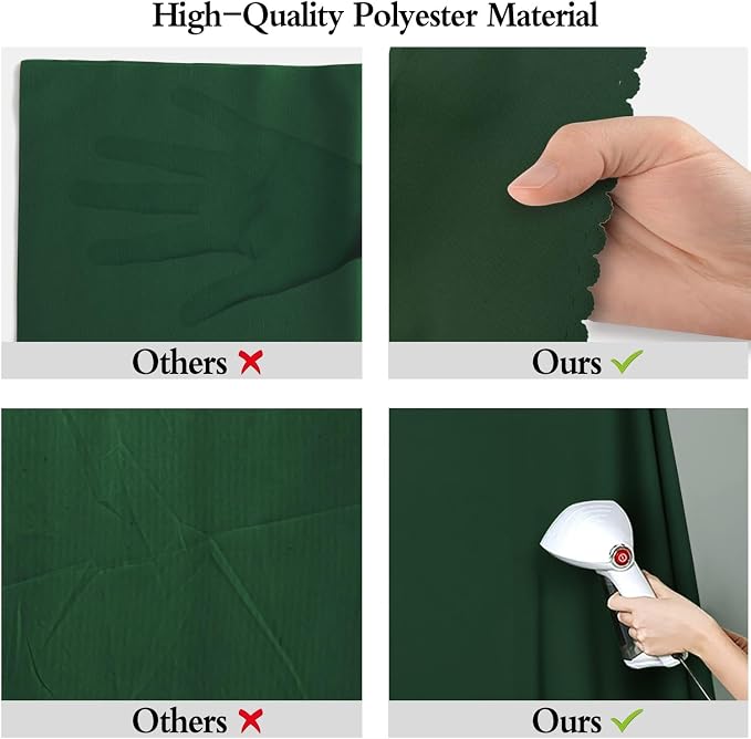 Dark Green Photography Backdrop for Photoshoot, Fabric 5x7ft | Polyester Studio Photo Backgrounds, Non Reflective, Easy to Hang, for Portrait Shoot, Product, Party Decor, Video Creation - Image 6