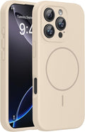 miracase Magnetic for iPhone 16 Pro Max Case, [Soft Anti-Scratch Microfiber Lining], Compatible with MagSafe, Liquid Silicone Case Shockproof Drop Protection Phone Case for 16 ProMax,Sand | Compatible with MagSafe, Soft Microfiber Lining, Premium Silic... by Miracase