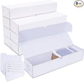 Trading Card Storage Box, 8-Pack 1000 Count Cardboard TCG & Sport Card Box | Trading Card Storage with Divider and Labels, Card Organizer Box for MTG, Magic, Football, Basketball, Game Card Collections by Leyzan