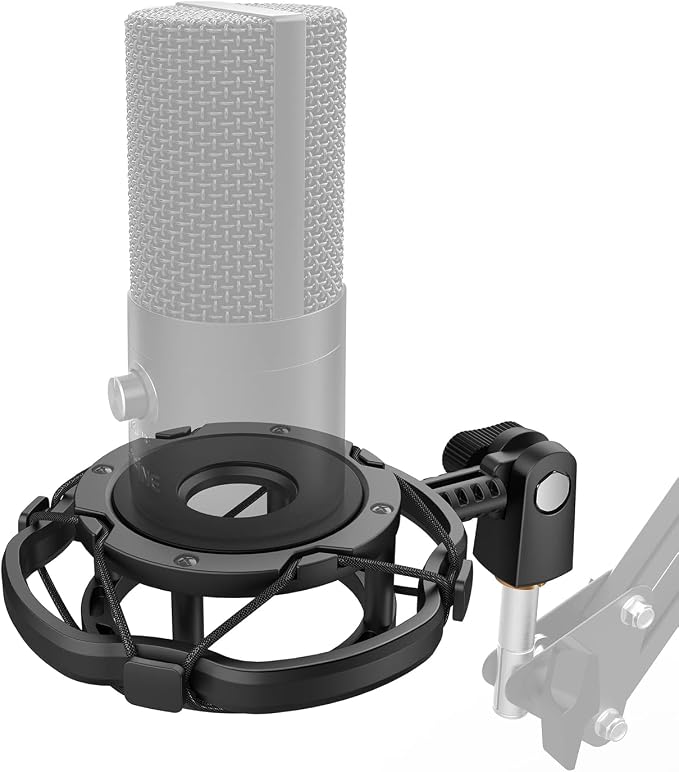 Fifine SK1 Vibration Reduction Microphone Shock Mount Holder for Desk Stand | Mic Mount Holder, Noise Elimination, with Thumbscrew, Pivot mount for Boom Arm by FIFINE