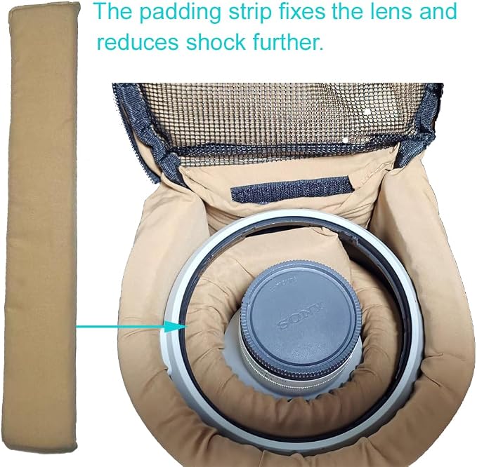 LB3 Deluxe Water-Resistant Camera Lens Pouch Case for Canon EF 100-400mm 100-500 70-200 180mm RF 600 Tamron SP 70-300mm FE 90mm Nikon AF-S 70-200mm & More, Lens Protective Bag - Image 5