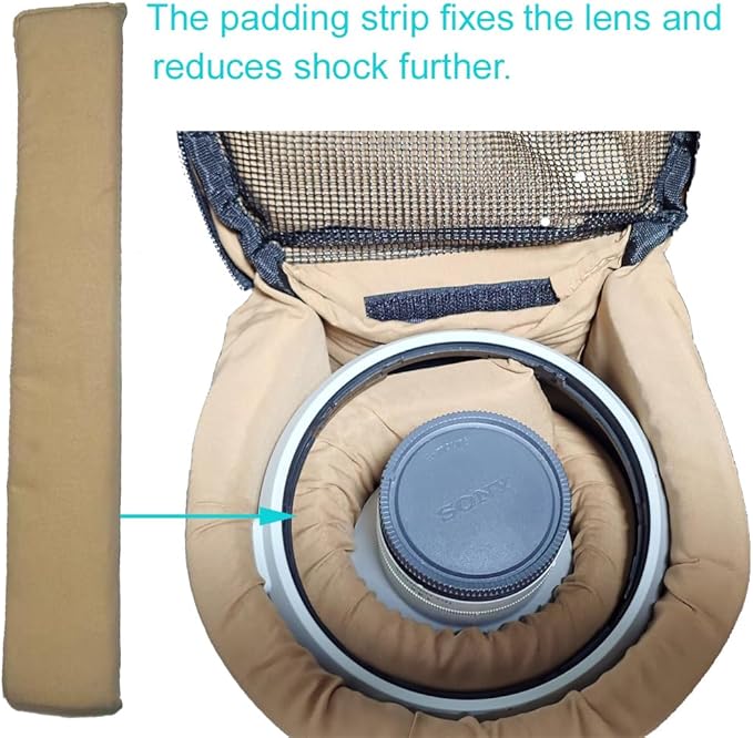 LB2 Deluxe Water-Resistant Camera Lens Pouch Case for Canon 800mm 100-400 28-300 Nikon 200-500mm 80-200 80-400 300 Sigma 150-500mm 150-600 Tamron150-600mm 70-200mm & More, Lens Protective Bag - Image 5