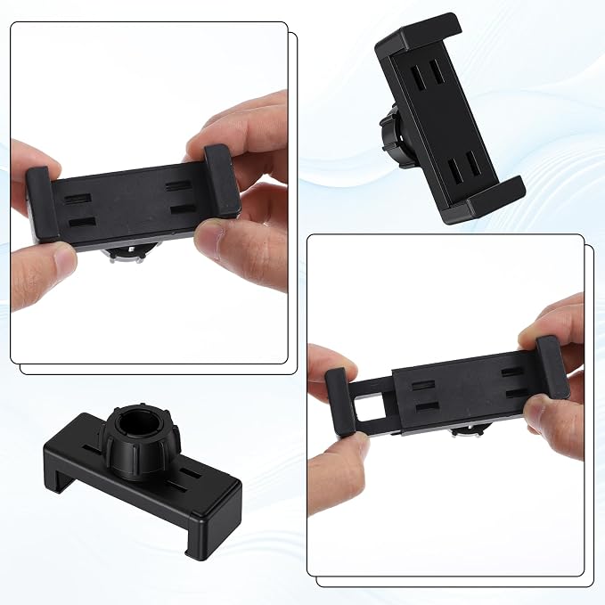 2 Pcs Ring Light Phone Holder Replacement Clamp, 17mm Rotating Ball Head, Phone Ball Mount for Tripod Monopod Mount Cellphone Clamp Selfie Hose Stand Bracket (Black) - Image 5