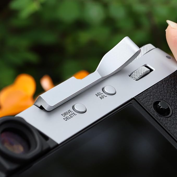 Haoge THB-X2S Metal Hot Shoe Thumb Up Rest Hand Grip for Fujifilm X100VI Fuji X100V Camera Silver - Image 4