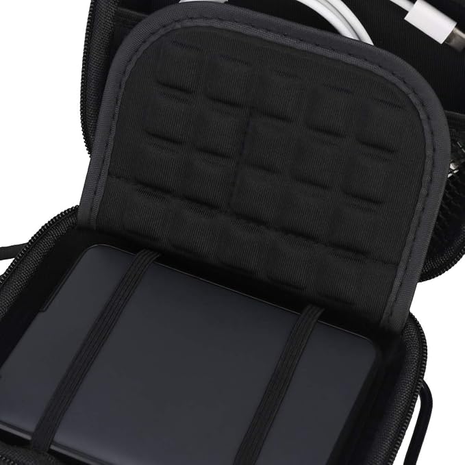 Lacdo Hard Drive Carrying Case for Western Digital WD Elements/WD My Passport/My Passport Ultra Portable External Hard Drive HDD 1TB 2TB 4TB 5TB 6TB USB 3.0 Protective Storage Travel Bag, Full Black - Image 6