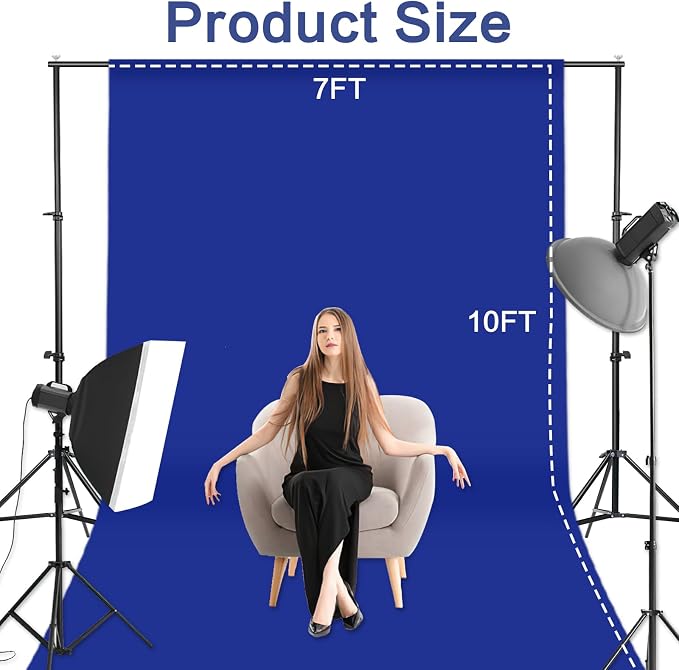GFCC Royal Blue Photo Backdrop Background for Photography Photoshoot, 7x10FT - Image 3