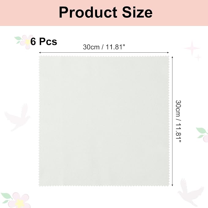 uxcell 6 Pcs Microfiber Cleaning Cloth for Glasses, 11.8 x 11.8 Inch Eyeglass Cleaning Cloth, Glasses Cleaner Wipes for Electronics Lenses Screens Cameras Cell Phones, Gray - Image 2