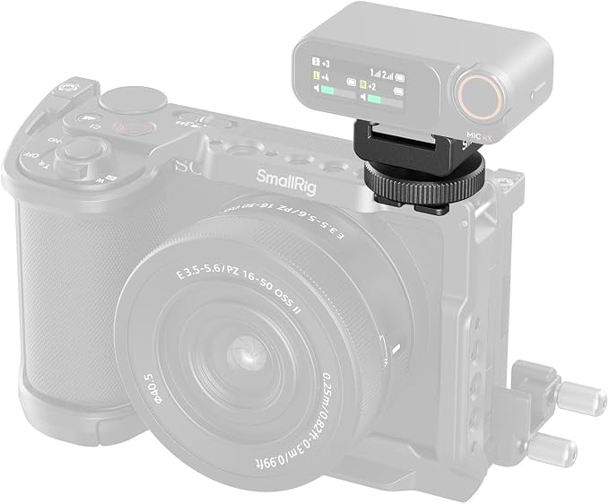 SmallRig Cold Shoe Mount Adapter for Wireless Microphones for DJI Mic- 4822 | Fits for DJI Mic, for RODE Wireless Go II, for Saramonic BLink 900 B&for Hollyland C1, 1/4"-20 Threaded Hole - Image 8