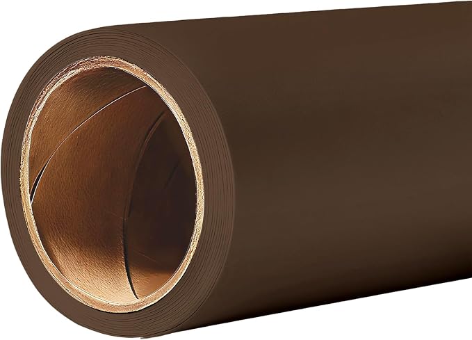 YSKE-Seamless Brown Paper Backdrop Roll for Photography,Photo Background,and Photoshoot Cover–Roll of Paper with Backdrop Cover for Background Stand,Thick Anti-Wrinkle Matte(53''x16.4'Brown) by YSKE