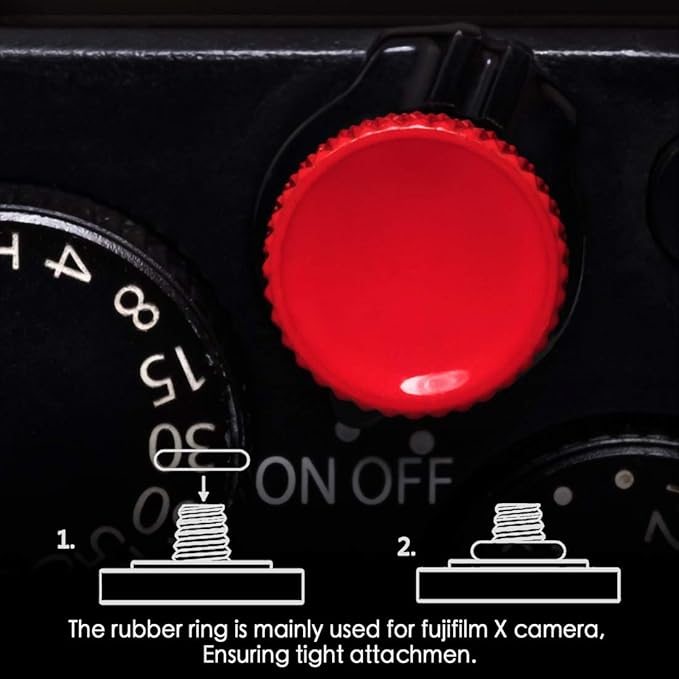 Fuji Shutter Release Button Accessories-Fujifilm Camera Soft Shutter Button | Red Shutter Button for Canon Nikon Leica Film X100V X100F Xt5 Xt4 Xt3 Xt2 Xt30 Xt20 Xt10 Xpro3 Xpro2 Xpro1 - Image 3