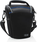 USA Gear DSLR Camera Case for Men and Women with Top Loading Accessibility, Adjustable Shoulder, Small Camera Sling Bag, Travel Padded Handle - Camera Holster Bag for Nikon, Canon, Panasonic (Black) by USAGEAR