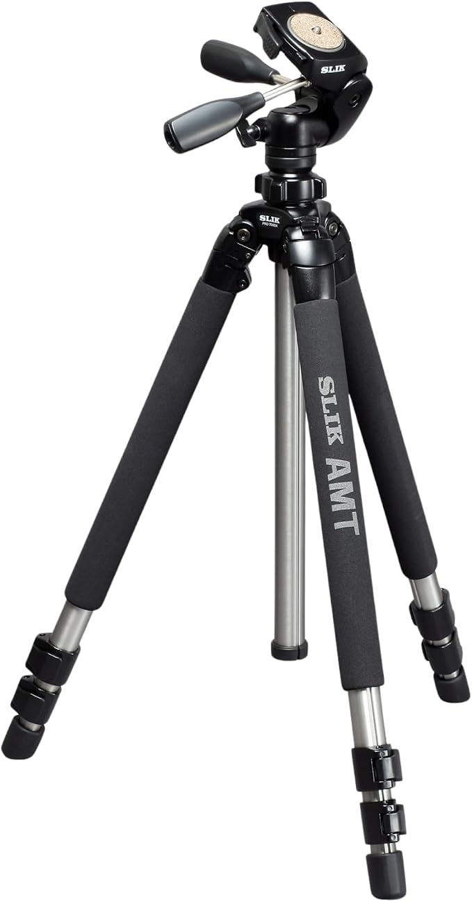 SLIK Pro 700 DX Tripod with 700DX 3-Way, Pan-and-Tilt Head - Titanium by Unknown