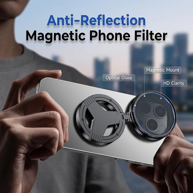 Magnetic CPL Phone Camera Filter Kit, 2026 New Quick Mount Polarizing Filter, Upgraded Filters for Mobile Photography, Portable Color Enhancing Filters for Outdoor Shooting (Set) - Image 3