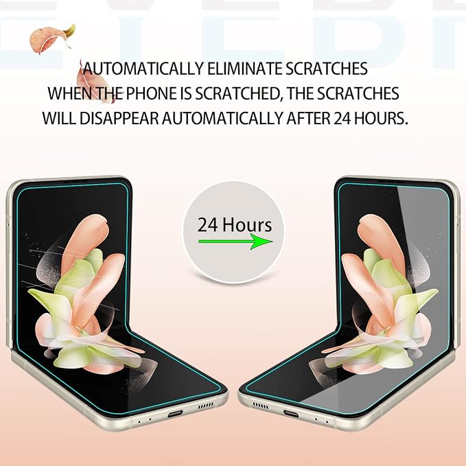 Galaxy Z Flip 4 5G Screen Protector + Camera Lens Protectors, [2+2 Pack] Full Coverage Screen Protector for Galaxy Z Flip 4 [Case-Friendly][Anti-Shatter][3D Glass] - Image 3