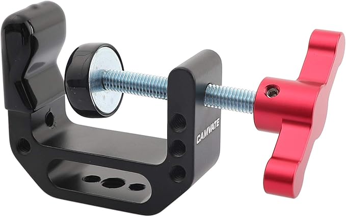 CAMVATE C Clamp with 1/4 and 3/8 thread hole for Camera Monitor(Red handle) - Image 5
