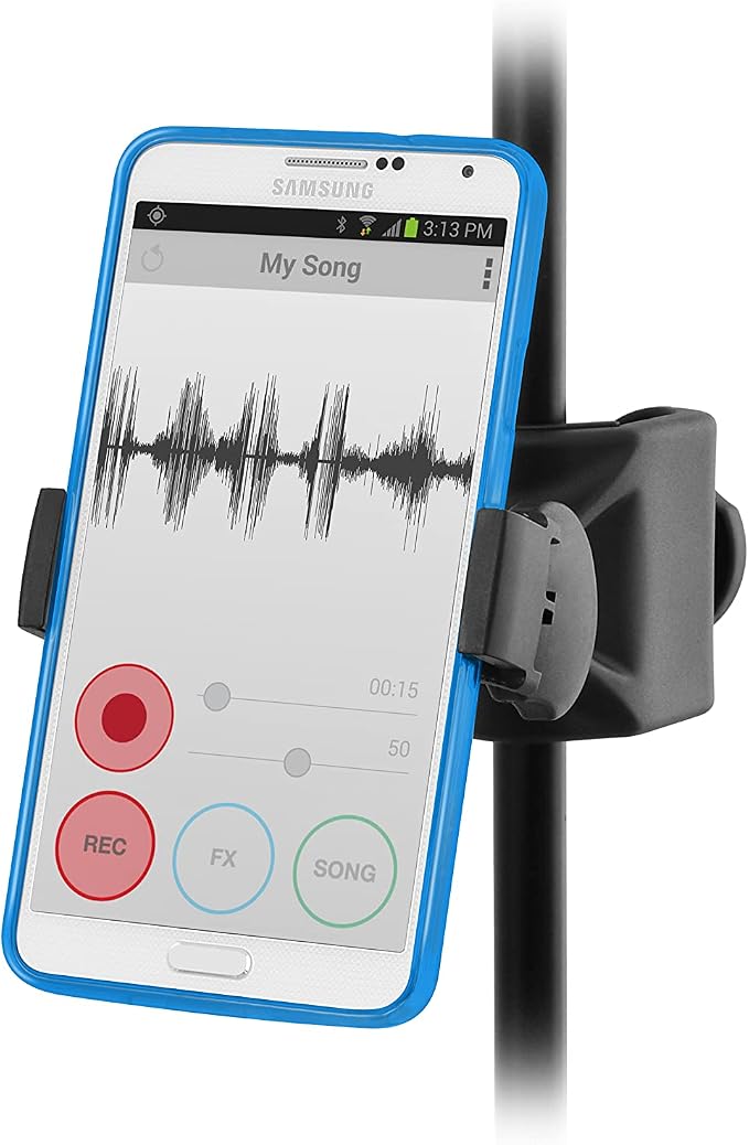 IK Multimedia iKlip Xpand Mini mic Stand Phone Holder, Compatible with iPhone & Android Smartphones 3.5" to 6", with Adjustable 360° Swivel - Image 3