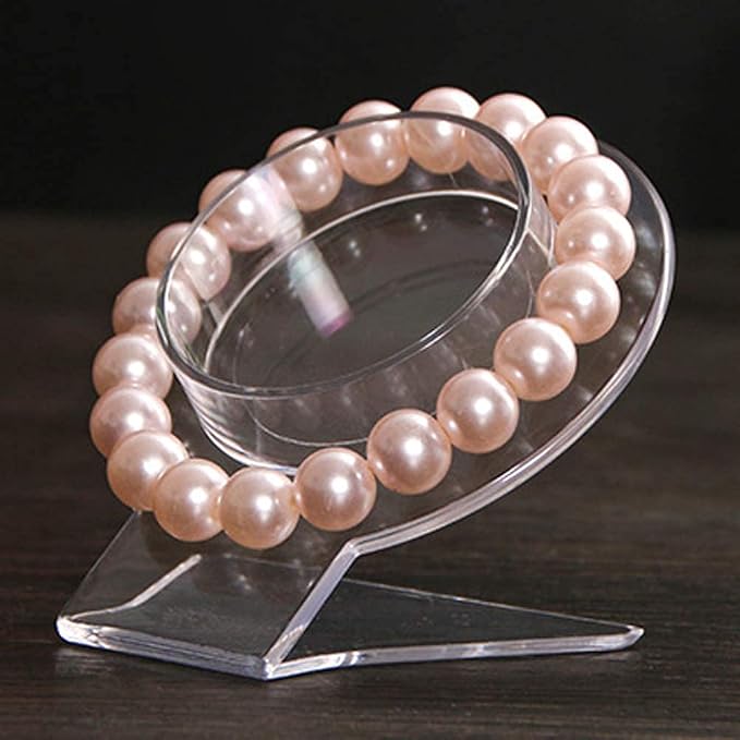 mollensiuer Jewelry Holder, 2 Pcs Clear Acrylic Bracelet Display Stand, Jewelry Organizer Rack, Transparent Shelf Shelves, Clear Jewelry Organizer - Image 6